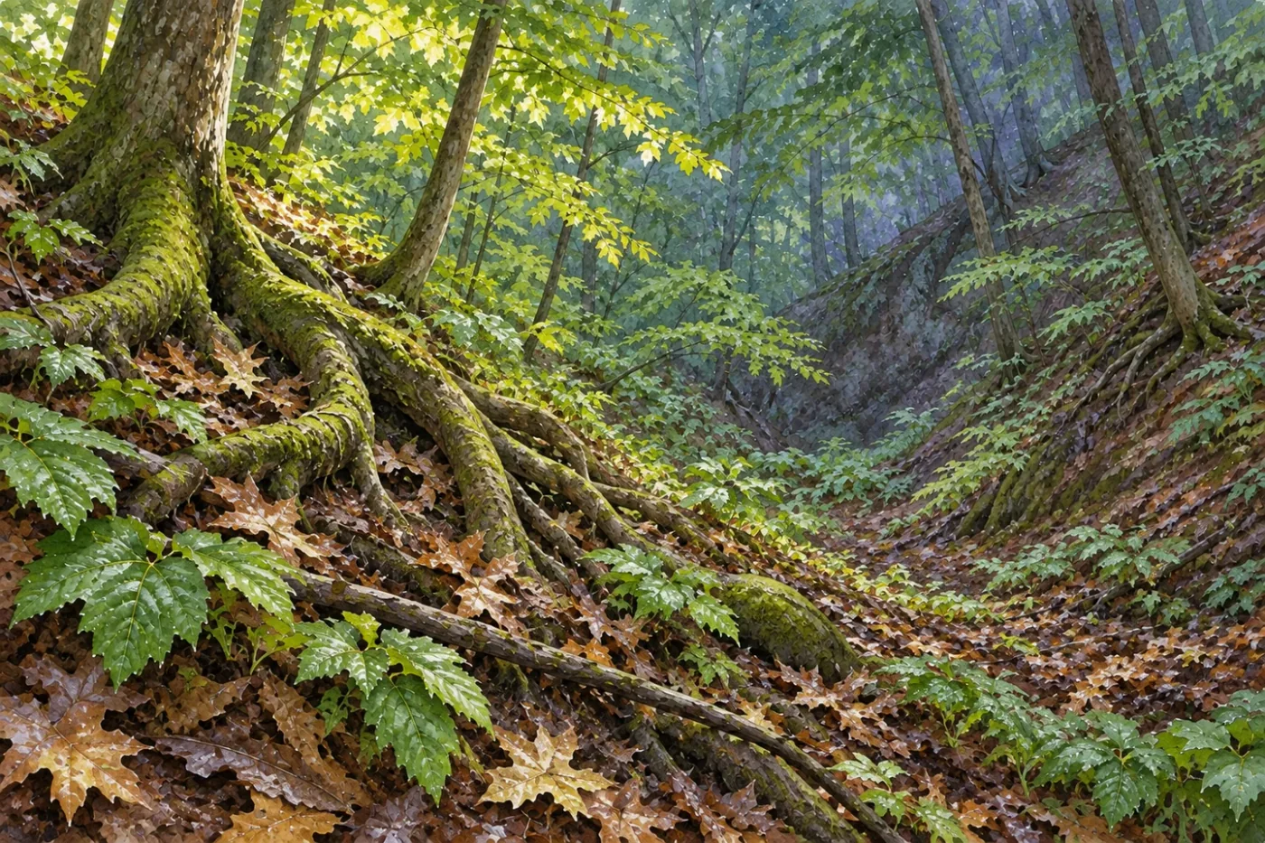 Mokra sjenovita jaruga, Povoljni uslovi