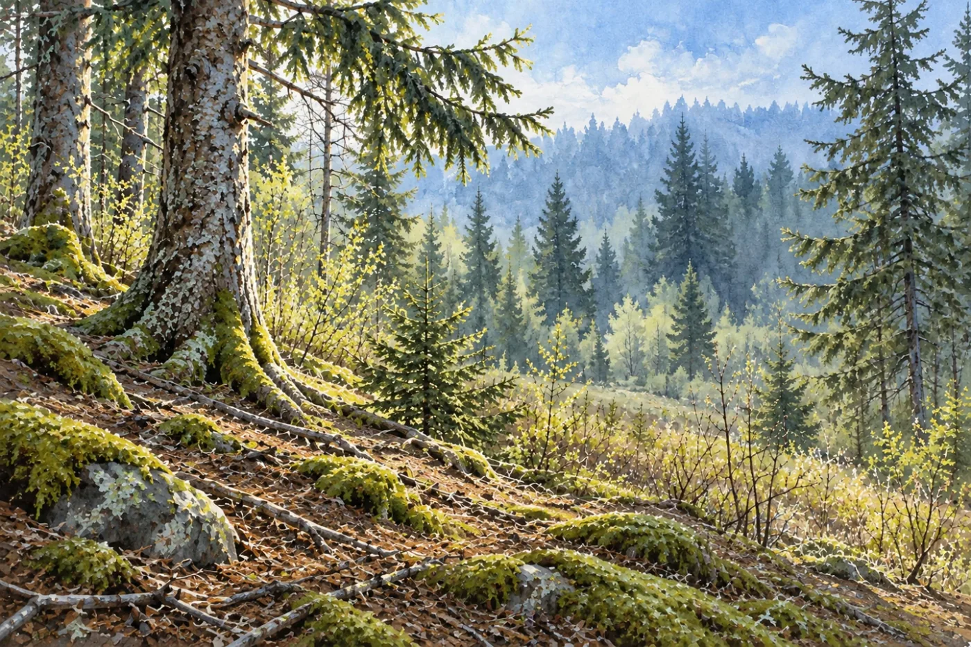 Svježi rub četinara, Povoljni uslovi