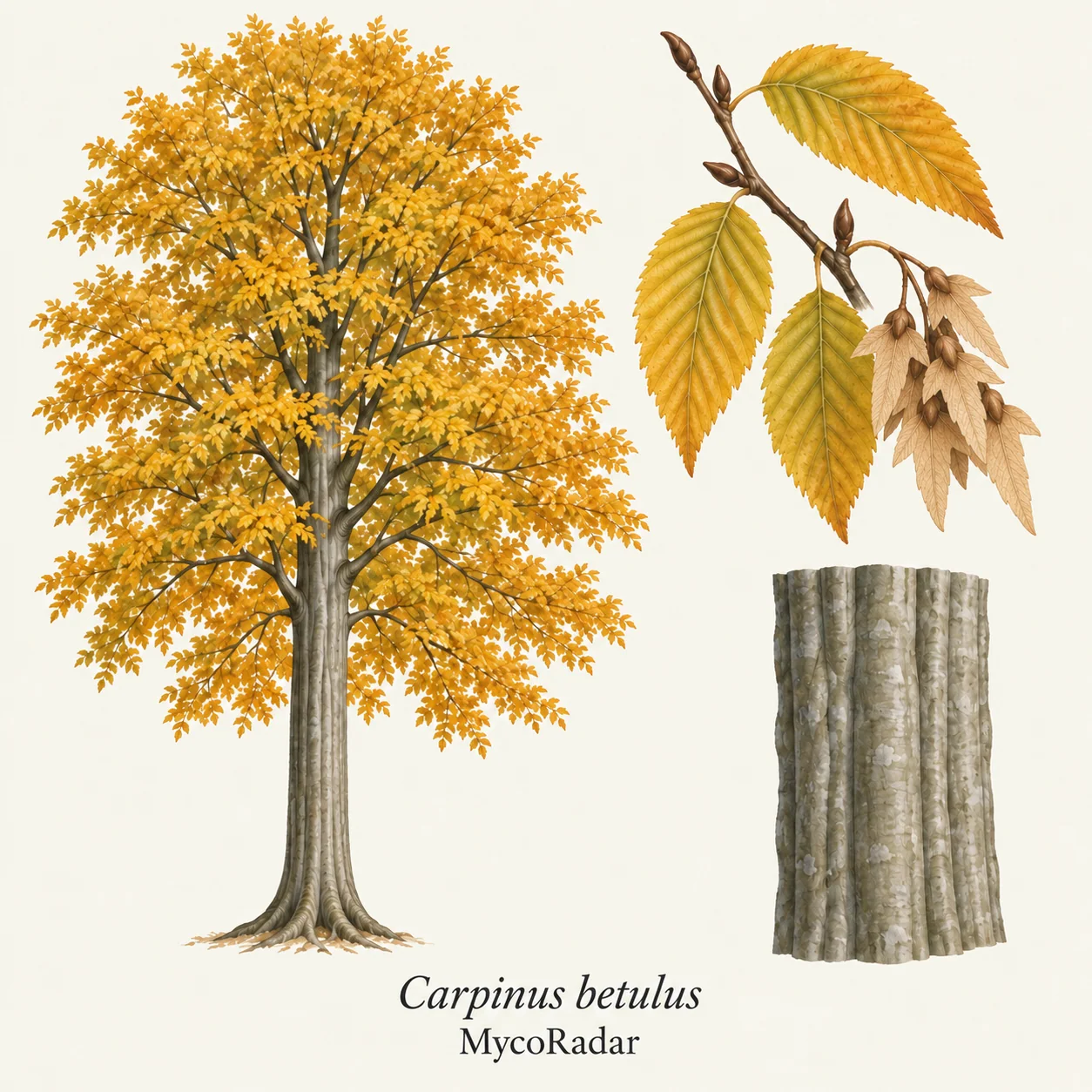 Carpinus betulus, இலையுதிர்
