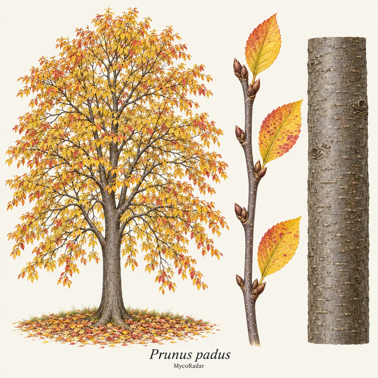 Merisier à grappes, Automne
