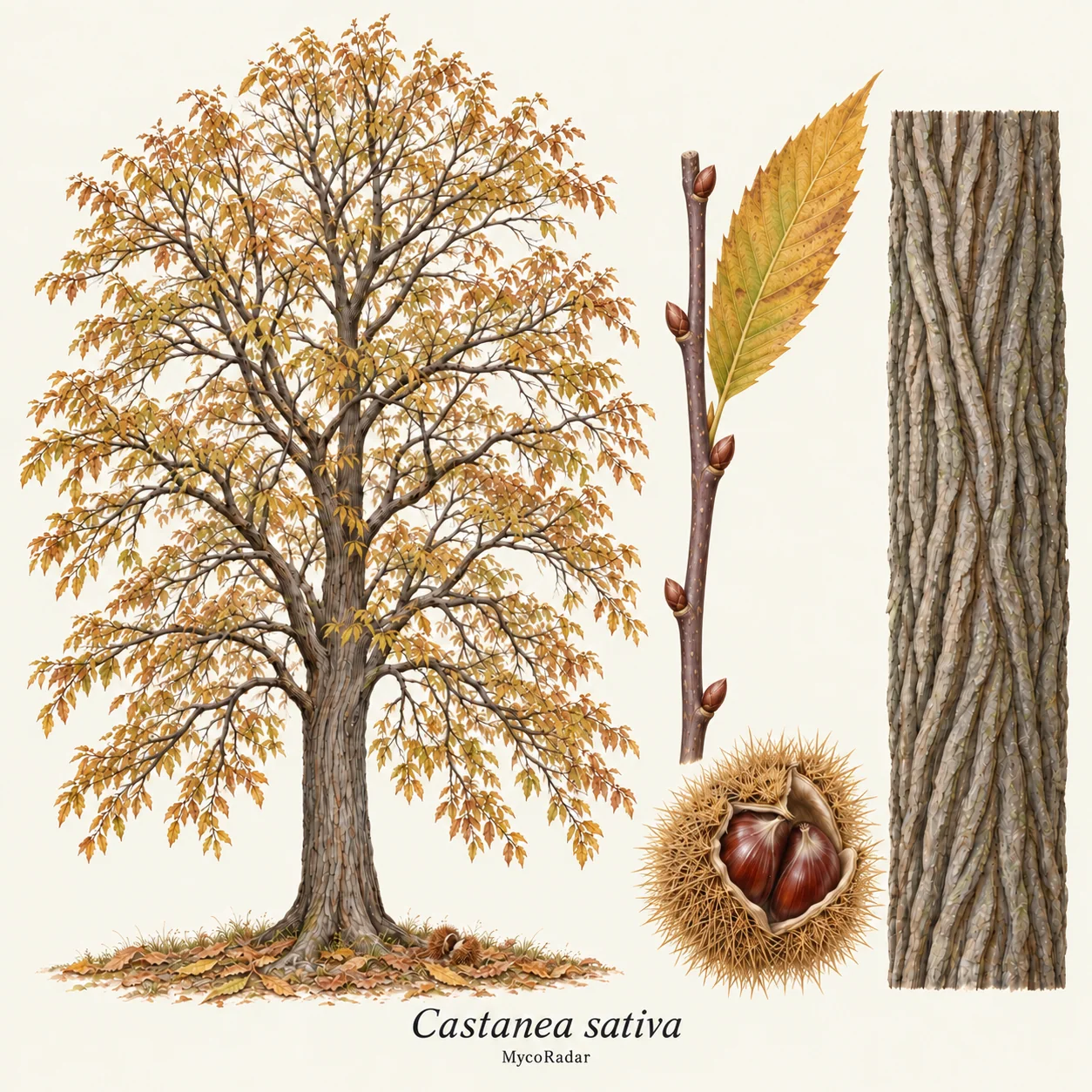 castaña, Otoño